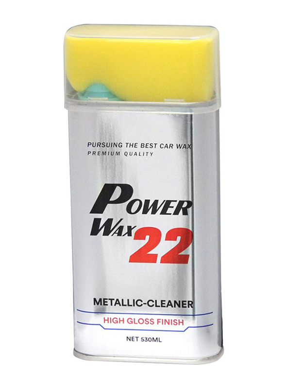 Getf1 530ml Power Wax 22 Metallic Car Cleaner, Yellow