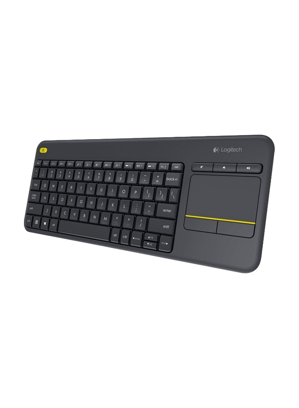 Logitech K400 Plus Wireless Touch Keyboard, Black