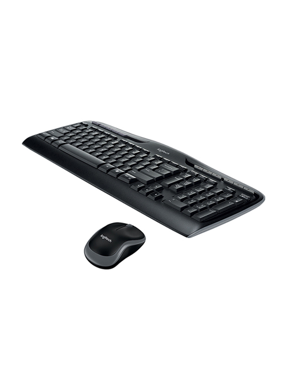 Logitech MK330 Wireless Keyboard and Mouse Combo for Windows, 2.4 GHz Wireless with Unifying USB-Receiver, Portable Mouse, Multimedia Keys, Long Battery Life, PC/Laptop English Arabic Layout