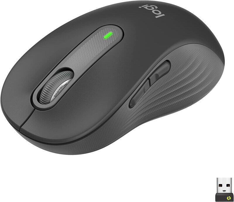 

Logitech Signature M650 L Wireless Mouse - For Large Sized Hands, 2-Year Battery, Silent Clicks, Customisable Side Buttons, Bluetooth, for PC/Mac/Mult