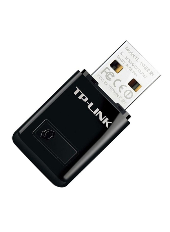 TP Link TL WN823N N300 Mini USB Wireless WiFi network Adapter for pc, Ideal for Raspberry Pi,Black, Mini WLAN USB Adapter
