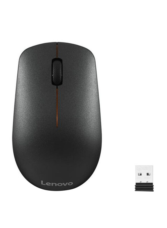 

Lenovo 400 Wireless Mouse, 2.4 GHz Wireless Connection, 1200 DPI Resolution Optical Sensor, 12 Months Battery, Black