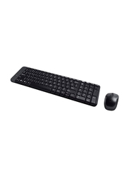 Logitech MK220 Compact Wireless Keyboard and Mouse Combo for Windows, 2.4 GHz Wireless with Unifying USB-Receiver, Wireless Mouse, 24 Month Battery Life, PC/Laptop,English/Arabic Layout - Black