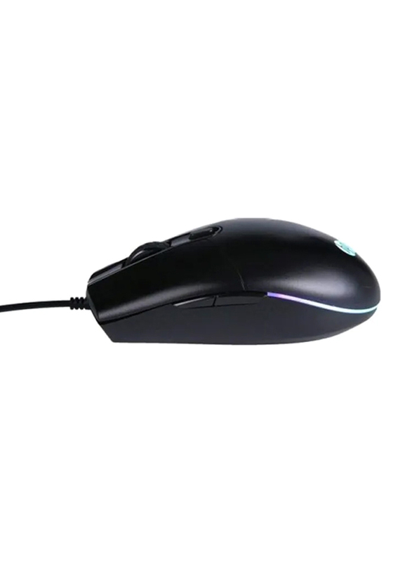 HP M260 RGB Backlighting USB Wired Gaming Mouse, Customizable 6400 DPI, Ergonomic Design, Non-Slip Roller, Lightweighted  (7ZZ81AA),Black