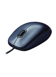 Logitech M90 Wired USB Mouse, 1000 DPI Optical Tracking, Ambidextrous PC/Mac/Laptop - Dark Grey