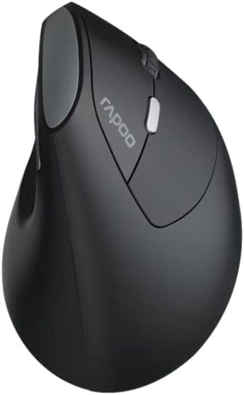 

Rapoo Wireless Vertical Mouse Ergonomic Design 60° Vertical Angle with 2.4G Wireless Connection and Adjustable 1600 DPI Sensor Rapoo EV250