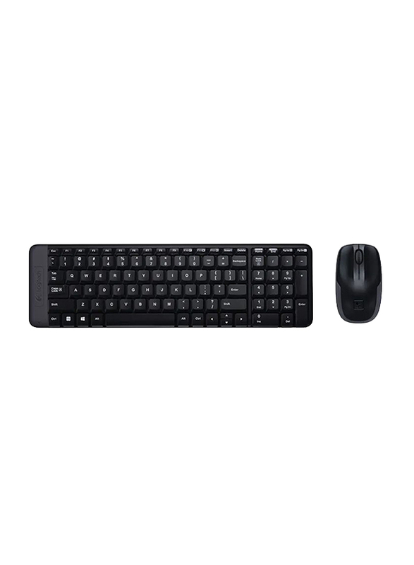 Logitech MK220 Wireless Arabic/English Keyboard and Mouse Combo, Black