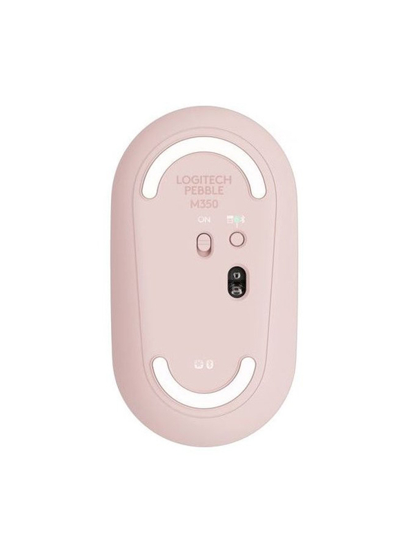 Logitech M350 Pebble 2.4GHz Wireless Optical Mouse, Rose Pink