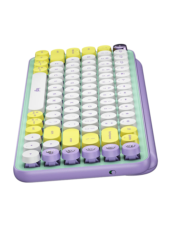 Logitech POP Keys Mechanical Wireless English Keyboard with Customisable Emoji Keys, Daydream Mint
