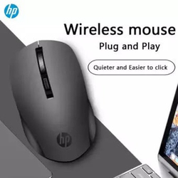 HP S1000 Plus Wireless Optical Mouse, Black/Grey