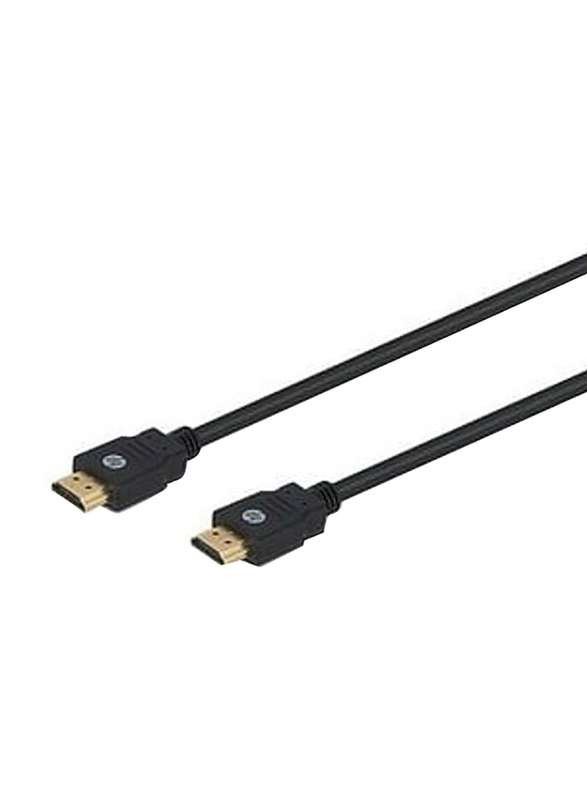 HP 3-Meter HDMI Cable, Ultra HD HDMI Male to HDMI for HDMI-Enabled Devices, HP001GBBLK3TW, Black
