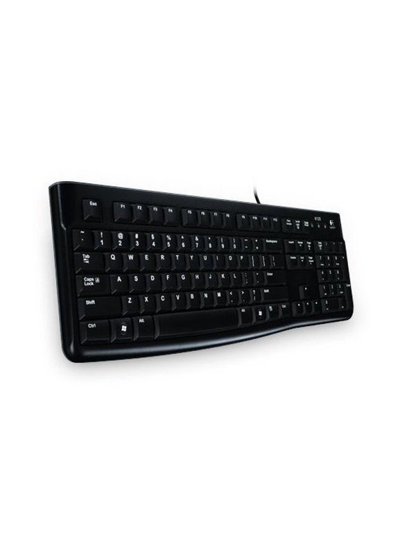 Logitech K120 USB English/Arabic Keyboard, Black