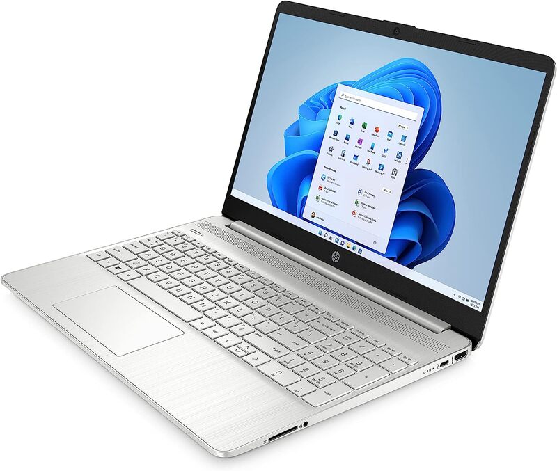 Hp 15S-FQ5041NE Laptop With 15.6-Inch Display, Core i5 1235U Processor/8GB RAM/512GB SSD/Intel Iris XE Graphics/Windows 11 Home English/Arabic Silver