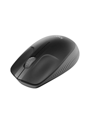 Logitech M190 Full-Size Wireless Optical Mouse, 910-005905, Black/Grey