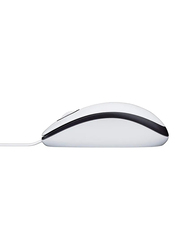 HP M100 Wired USB Optical Mouse, White