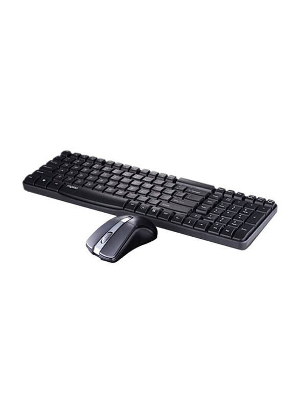 

Rapoo X1800S Wireless English Keyboard and Mouse Combo, Black