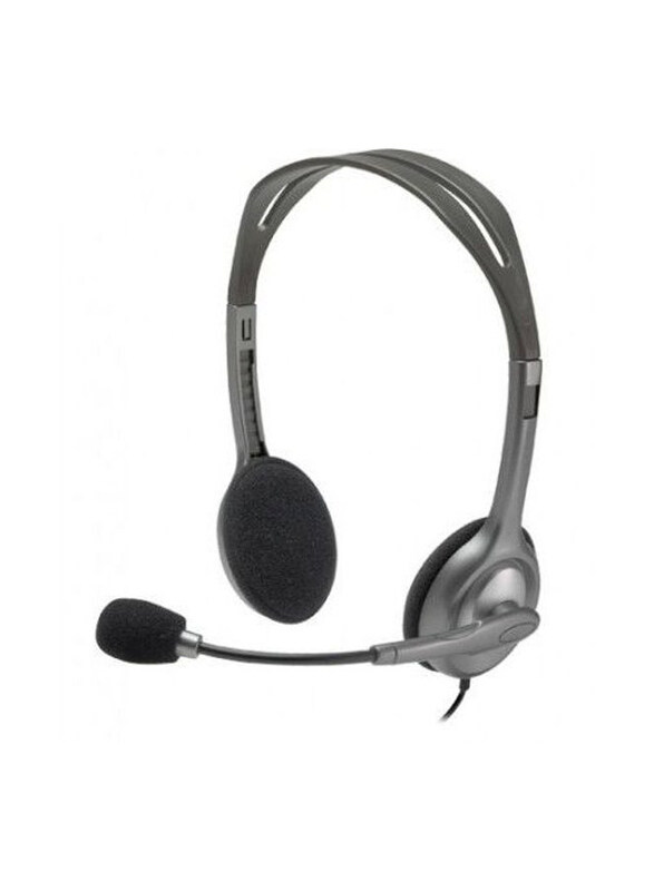 

Logitech H111 Wired Headset, Stereo Headphones With Noise Cancelling Microphone, 3.5 mm Audio Jack, Pc/Mac/Laptop/Smartphone/Tablet Black, Large