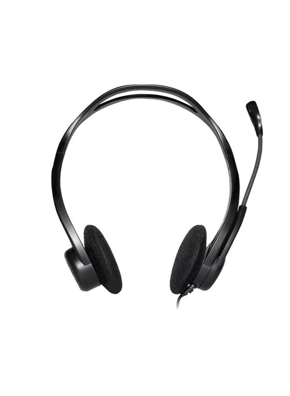 

Logitech Wired On-Ear Noise Cancelling USB Headset, Black