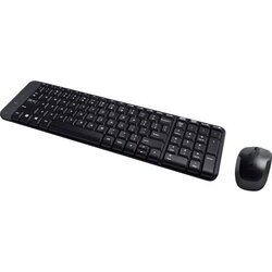 Logitech MK220 Compact Wireless Keyboard and Mouse Combo for Windows, 2.4 GHz Wireless with Unifying USB-Receiver, Wireless Mouse, 24 Month Battery Life, PC/Laptop,English/Arabic Layout - Black