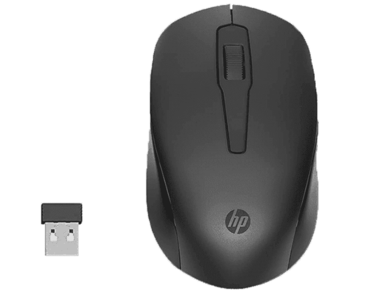 HP 150 Wireless Mouse,1600 DPI, 10 m Range, 2.4 GHz USB dongle for Instant connectivity, Ambidextrous, Ergonomic Design, Rubber Grip for All Day Comfort, 12 Month Battery, 