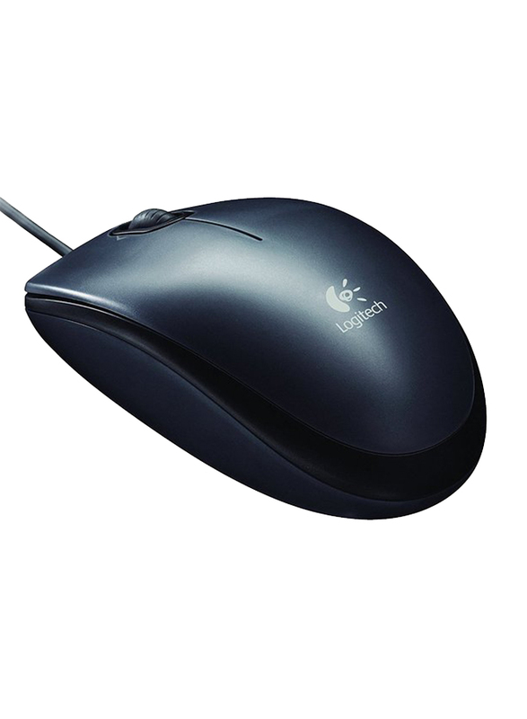 Logitech M90 Wired Optical Mouse, Black