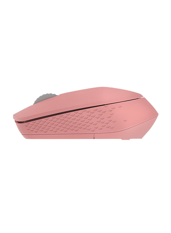 Rapoo M100 Wireless Mouse, Multi-Device Silent Bluetooth Mouse(BT3.0+BT4.0+USB), Easy-Switch Up to 3 Devices, Wireless Noiseless Ergonomic Optical for Laptop MacBook Windows PC Tablet Android Pink