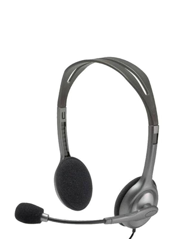

Logitech H111 Wired Headset, Stereo Headphones With Noise Cancelling Microphone, 3.5 mm Audio Jack, Pc/Mac/Laptop/Smartphone/Tablet Black, Large