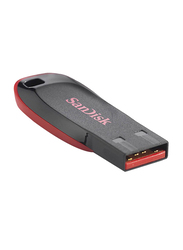 SanDisk 64GB Cruzer Blade USB 2.0 Flash Drive, Black/Red