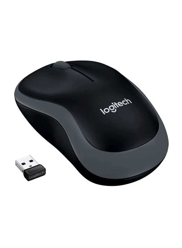 

Logitech M185 Wireless Mouse, No software or setup hassles-start, Advanced 2.4 GHz wireless connectivity, 1 AA batteries - Grey