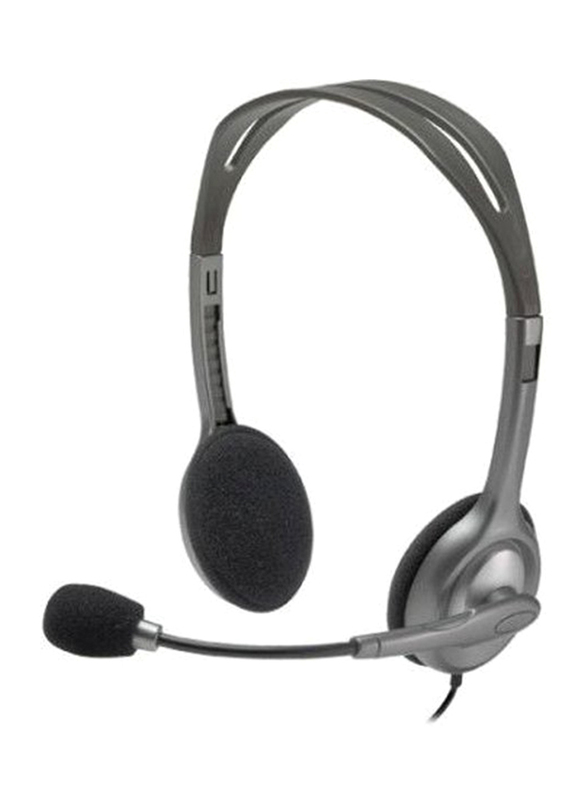 Logitech H111 Wired On-Ear Stereo Headset with Single Jack, Black