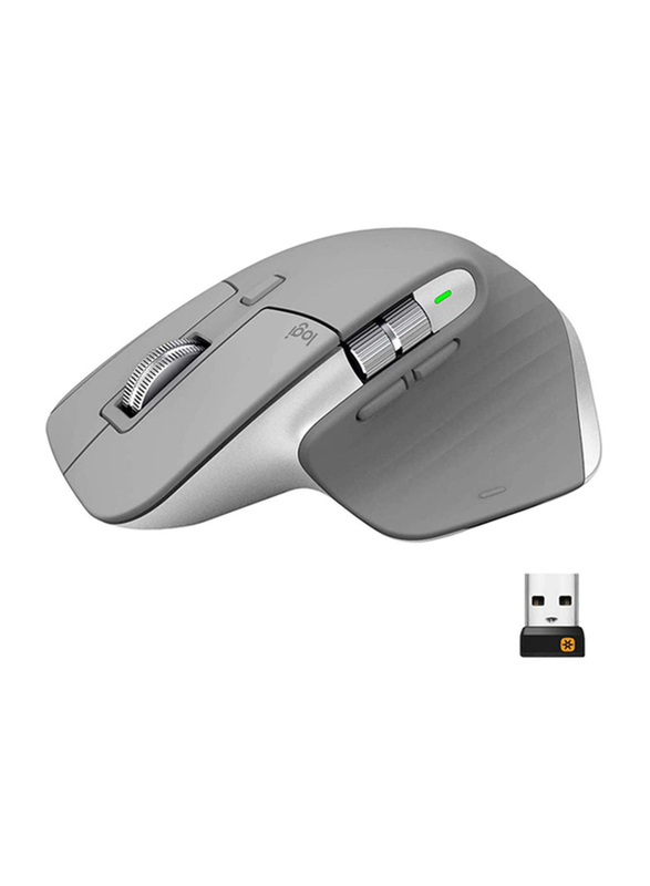 Logitech MX Master 3S - Wireless Performance Mouse with Ultra-fast Scrolling, Ergo, 8K DPI, Track on Glass, Quiet Clicks, USB-C, Bluetooth, Windows, Linux, Chrome - Pale Grey