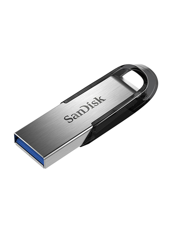 SanDisk 32GB Ultra Flair USB 3.0 Flash Drive, Silver/Black