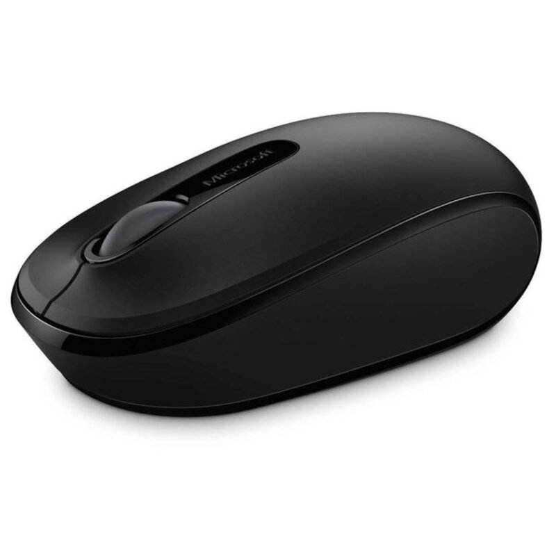 Microsoft 1850 Wireless Mobile Mouse, LED Optical Tracking, 1000DPI, Ambidextrous Design, Black