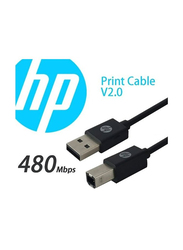 HP 1.5-Meter Printer Cable, USB-A Male to USB-B, HP039GBBLK1.5TW, Black