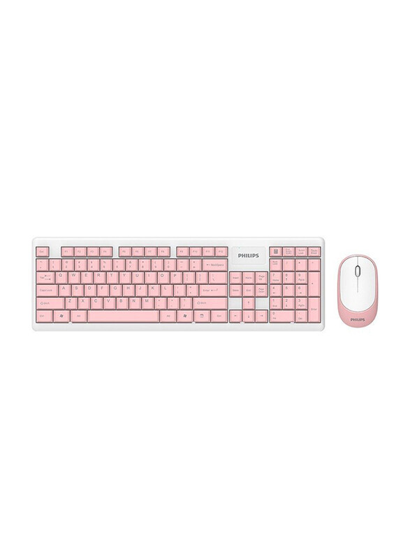 

Philips C314 Wireless English Keyboard & Mouse Combo, Pink