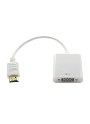 VGA Adapter, HDMI Male to VGA Female, White