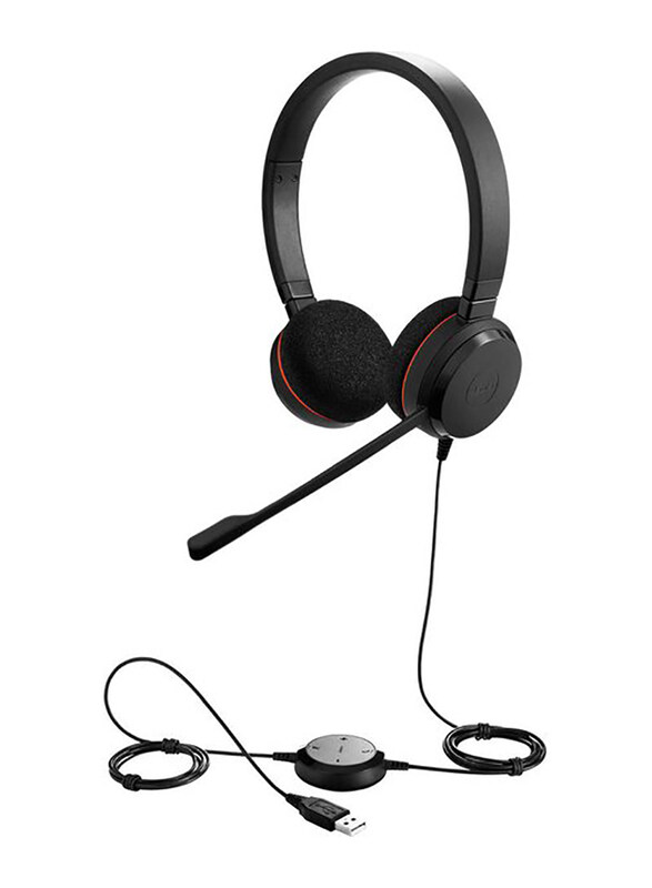 

Jabra Evolve 20 MS Stereo Wired On-Ear Noise Cancelling Headset with Mic, Black