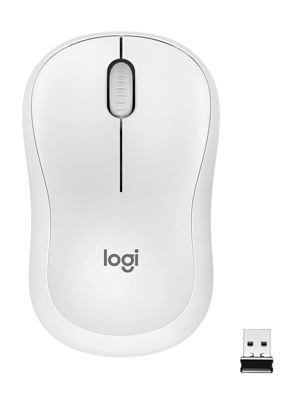 Logitech Silent M220 Wireless Optical Mouse, White
