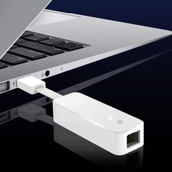 TP Link UE300 USB to Ethernet Adapter, Foldable USB 3.0 to Gigabit Ethernet LAN Network Adapter, Support Windows 10/8.1/8/7/Vista/XP for Desktop/Laptop/Apple MacBook Linux, White