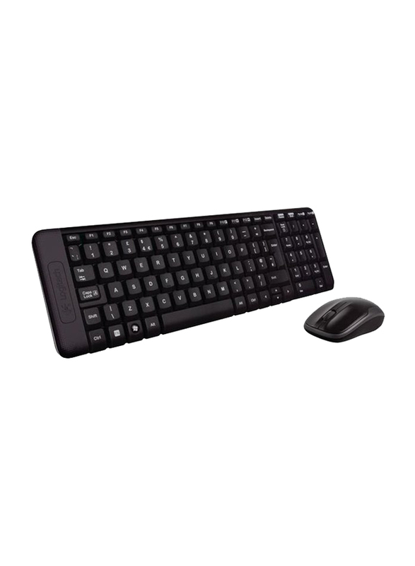 Logitech MK220 Compact Wireless Keyboard and Mouse Combo for Windows, 2.4 GHz Wireless with Unifying USB-Receiver, Wireless Mouse, 24 Month Battery Life, PC/Laptop,English Layout - Black