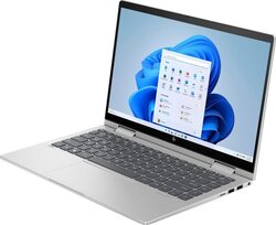HP Envy X360 14-Es0033dx 2 in 1 Laptop, 13th Generation Intel Core i7-1355U,16GB DDR4 RAM,1TB SSD 14 Inch FHD IPS touch Display, Intel Iris Xe Graphics, Windows 11, Natural Silver -English Keyboard