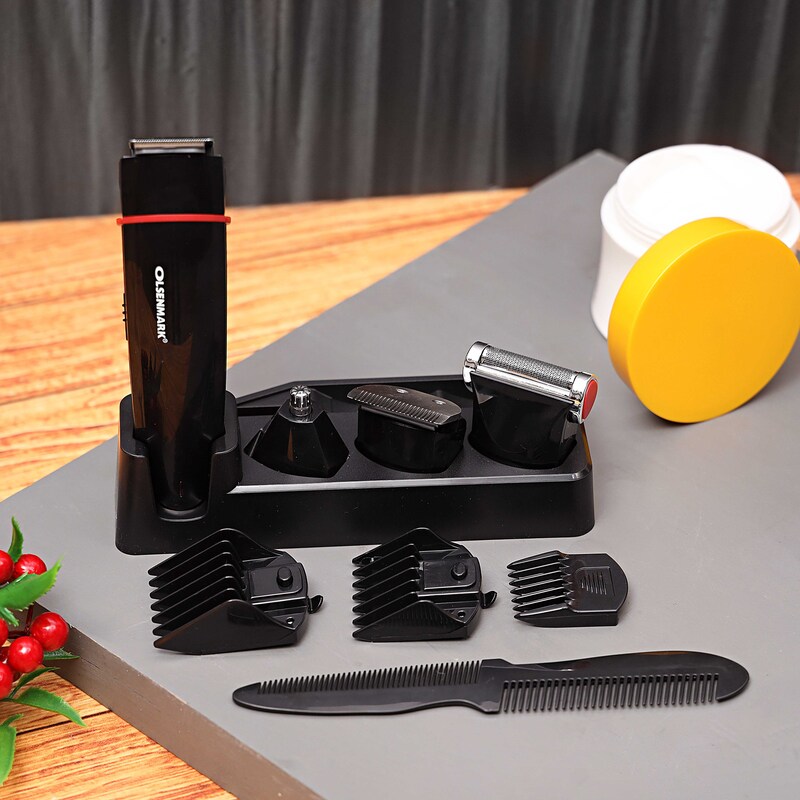 Olsenmark 7-in-1 Rechargeable Multi Grooming Kit, OMTR3058, Black