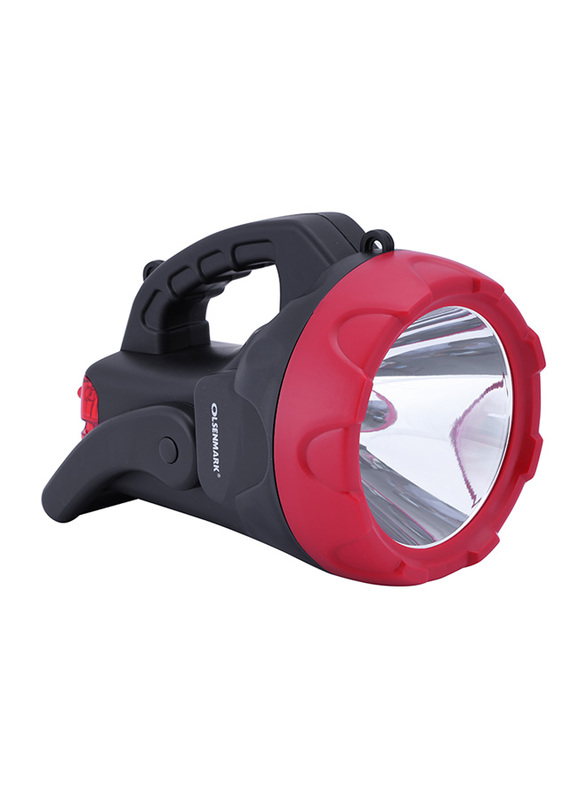 Olsenmark Rechargeable Portable LED Flashlight, OMSL2670, Black/Red