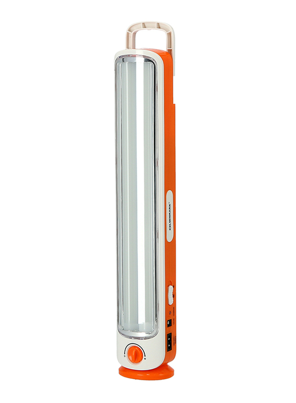 اولسن مارك مصباح طوارئ ال اي دي قابل لإعادة الشحن, OME2672, برتقالي/أبيض