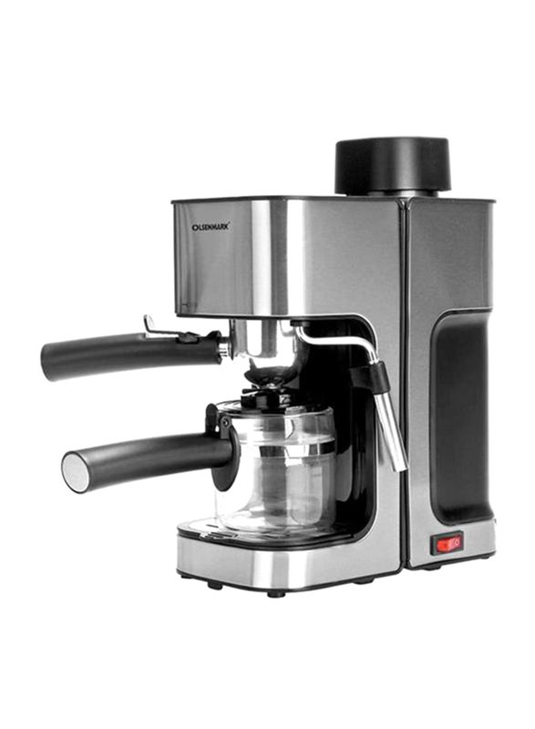 اولسن مارك ماكينة صنع القهوة كابتشينو متعددة الوظائف 240 مل, OMCM2342, فضي/أسود