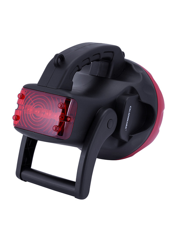 Olsenmark Rechargeable Portable LED Flashlight, OMSL2670, Black/Red