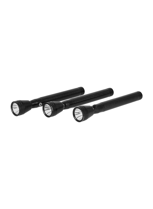 Olsenmark 3 In 1 Water Proof LED Flashlight, 268mm, OMFL2698, Black