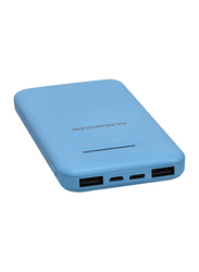 Olsenmark 10000mAh Quick Charge Power Bank with 2 USB Port and Indicator Light, Blue