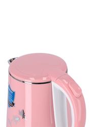 Olsenmark 1.8L Electric Plastic Kettle, 1500W, OMK2355, Pink/White