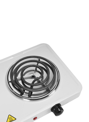 Olsenmark Double Burner Spiral Hot Electric Plate, 1000W, OMHP2244, White